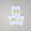 THREE yellow and white CAMOMILES ~ WHITE PACKAGING