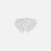 LACE HEART NATURAL COLOUR HAIR CLIPS