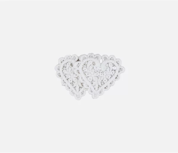 LACE HEART NATURAL COLOUR HAIR CLIPS