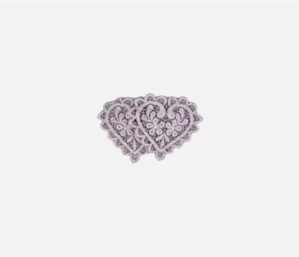 LACE HEART NATURAL COLOUR HAIR CLIPS