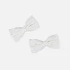 WHITE HAIR CLIP LACE PIGTAIL SET