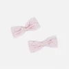 PINK HAIR CLIP LACE PIGTAIL SET