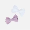 textured baby top bow hair clip