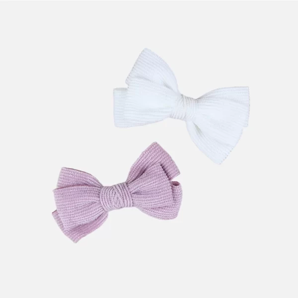 textured baby top bow hair clip