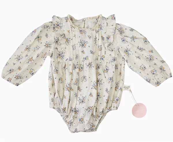 RUFFLE FLORAL BABY AND GIRL ROMPER